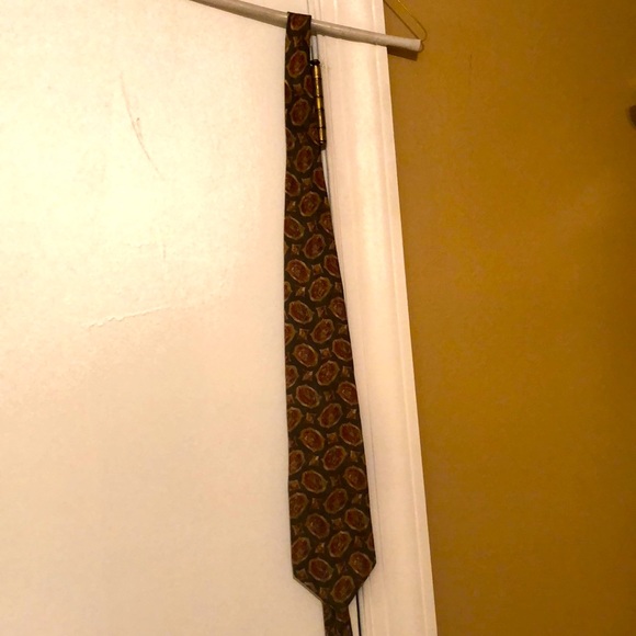 Burberry Tie - Green/ Gold - Picture 7 of 8